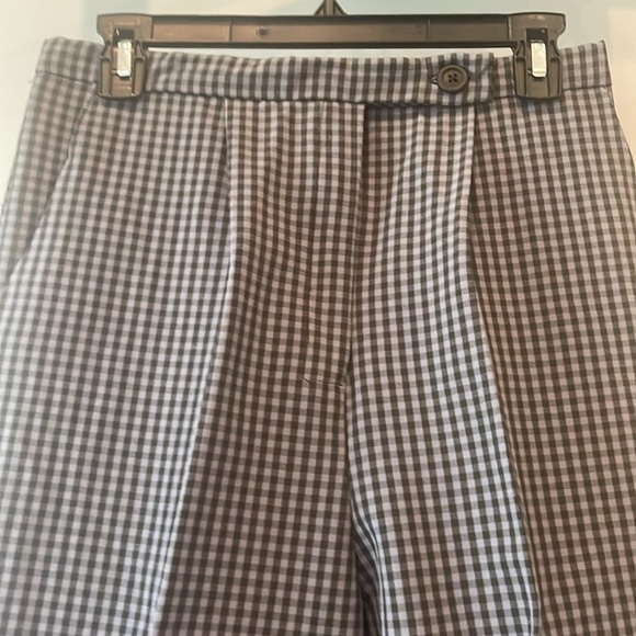 Black & grey checkered handmade vintage pants ladies medium like new - Picture 3 of 4